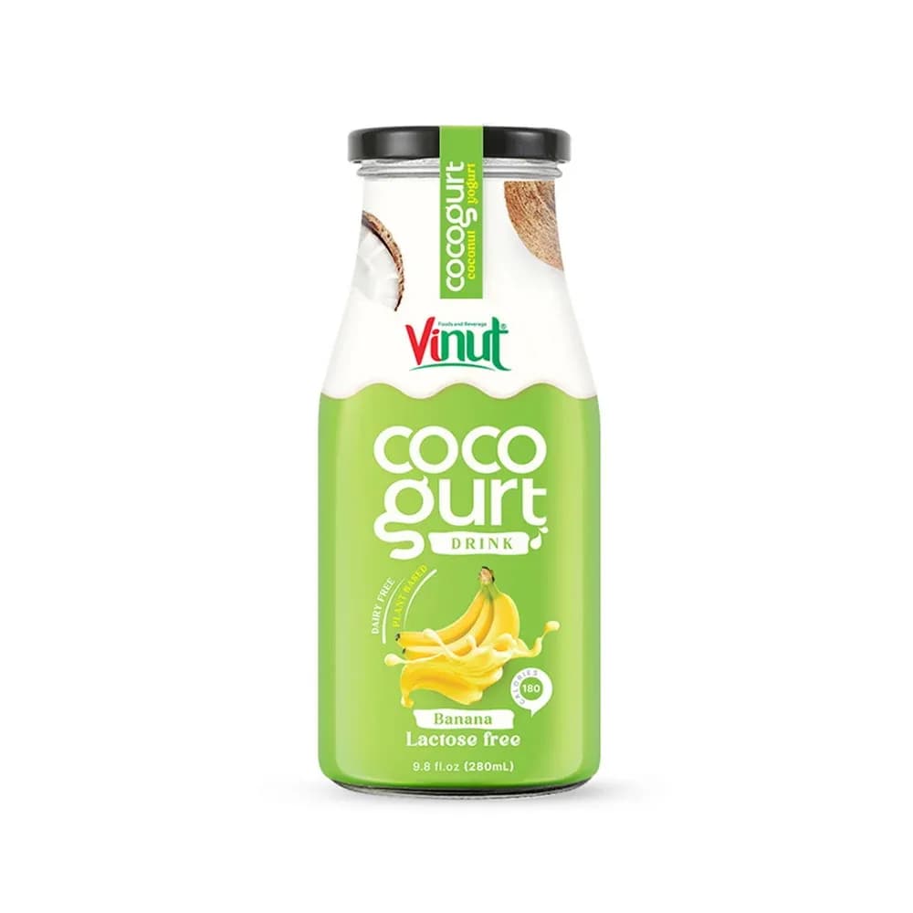 Vinut Cocogurt Banana Coconut Yogurt Drink 9.8 fl oz (280ml) – Dairy Free & Lactose Free packaging