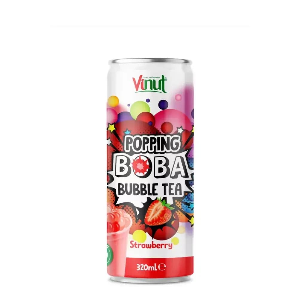 Popping Boba Bubble Tea Strawberry Flavor packaging