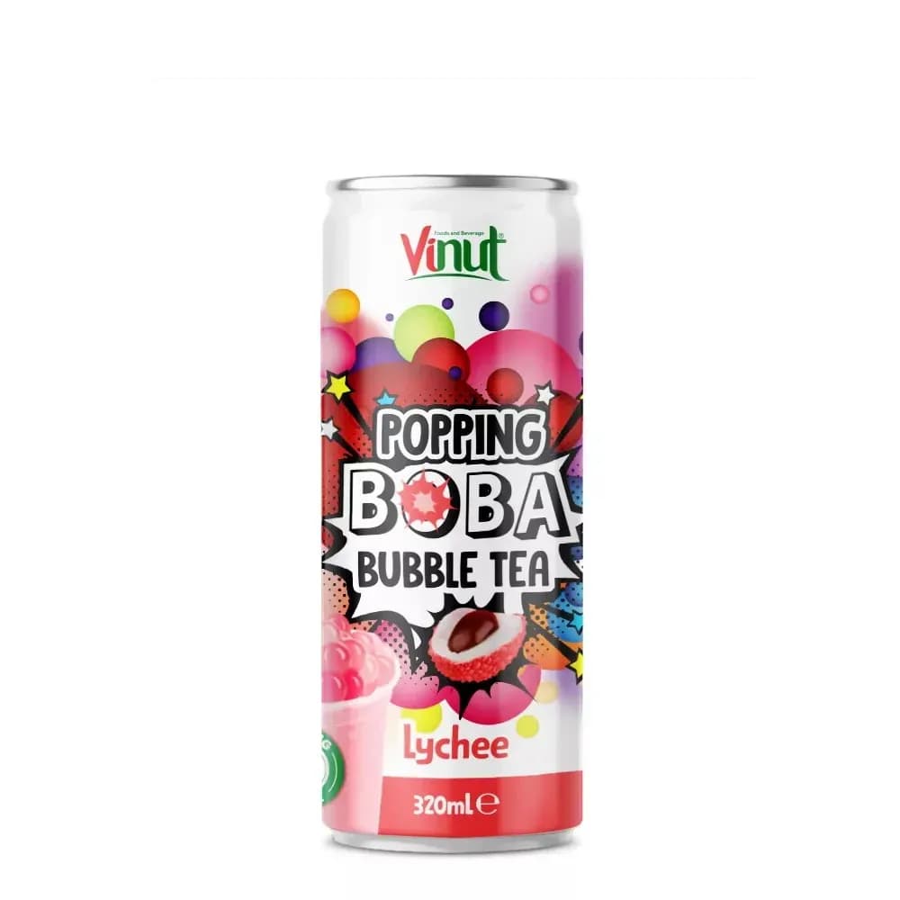 Popping Boba Bubble Tea Lychee Flavor packaging