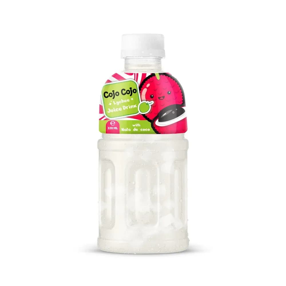 Cojo Cojo Lychee Juice Drink with Nata de Coco packaging