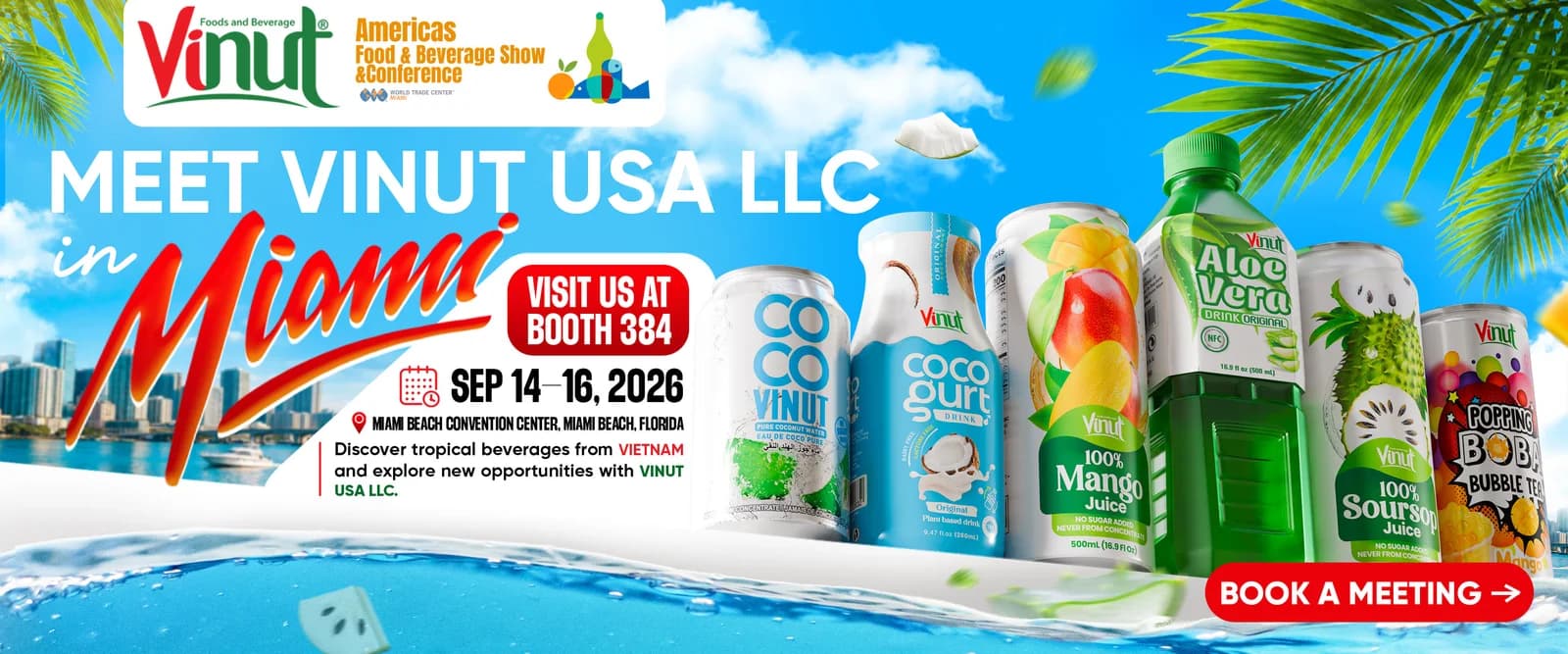 VINUT exhibition artwork for Americas Food and Beverage Show and Conference 2026