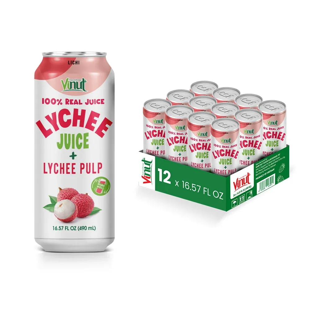 Lychee Juice with Pulp packaging