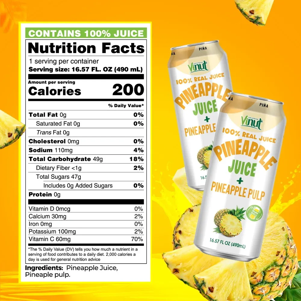 Pineapple Juice with Pulp packaging
