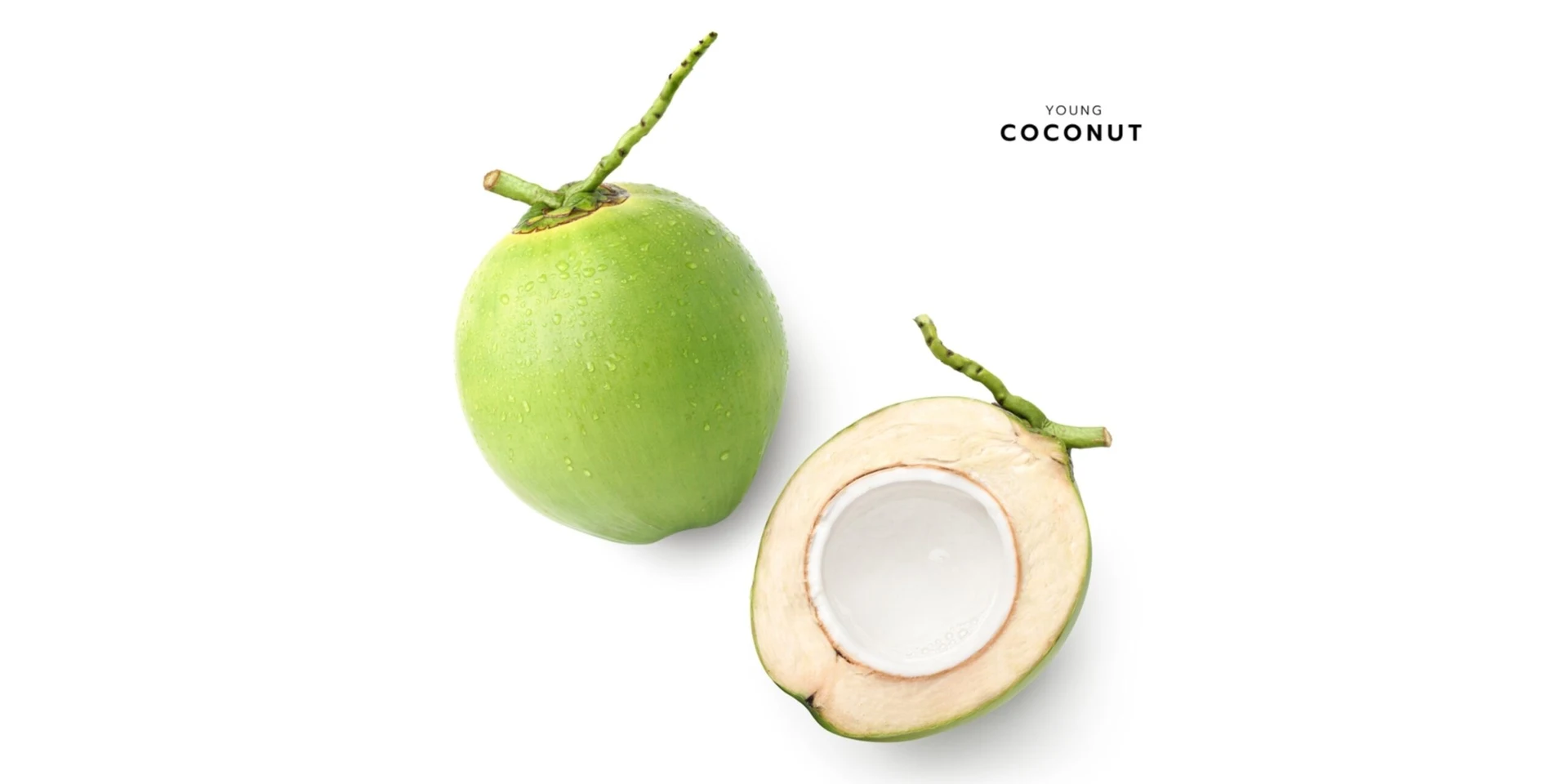 Fresh young coconuts