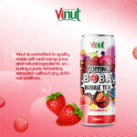 320ml Vinut Popping Boba bubble tea with Strawberry flavor - Image 5