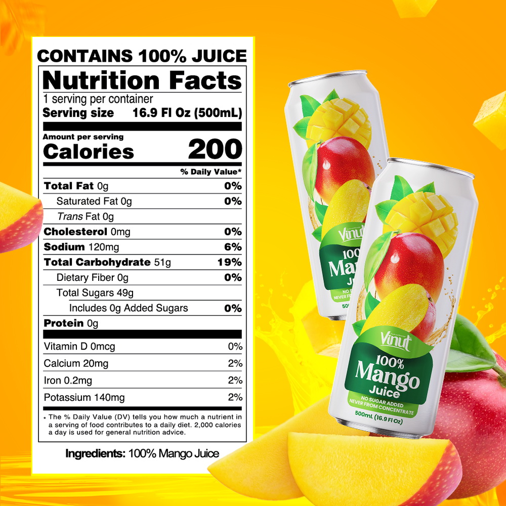 16.57 fl oz Vinut 100% Real Mango Juice Drink (no sugar added) - Image 4