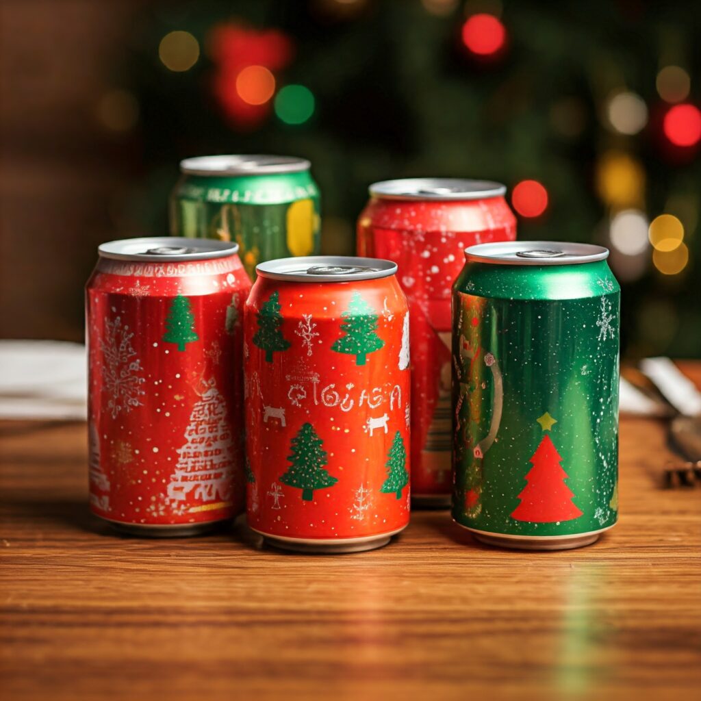 canned beverages christmas