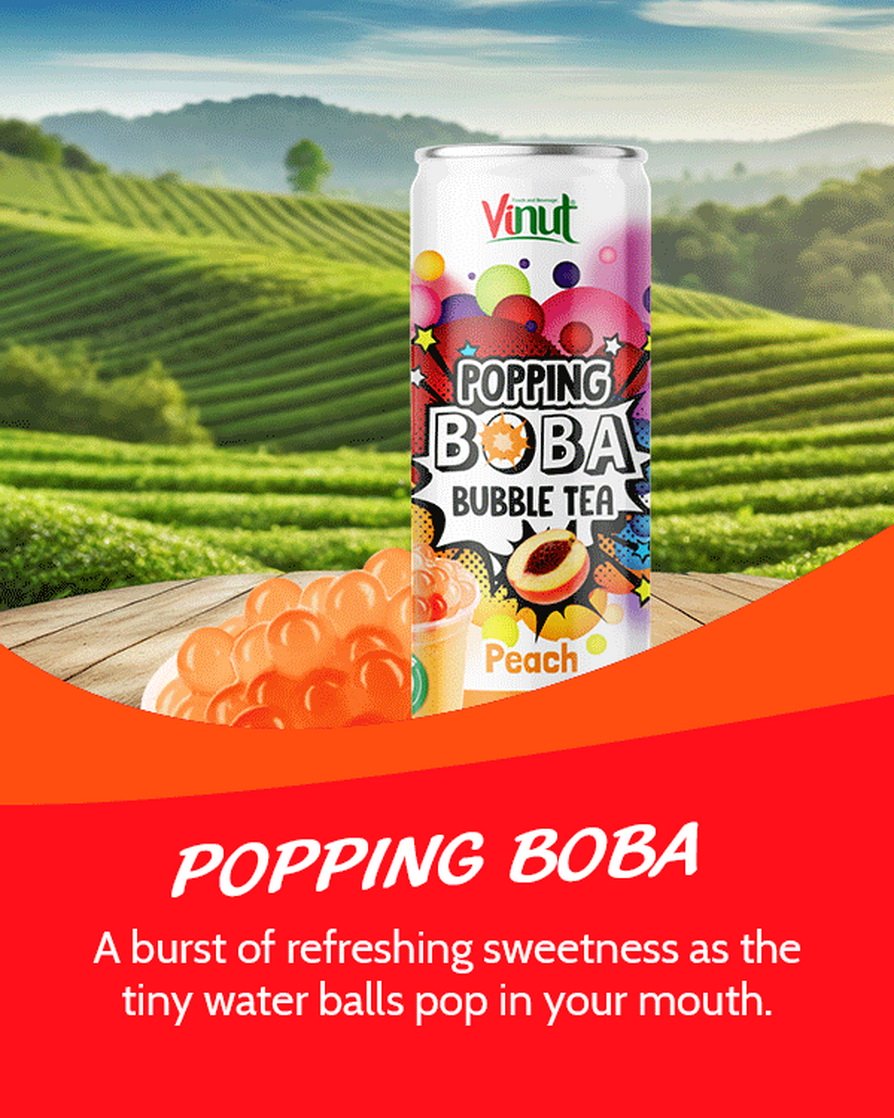 320ml Popping Boba Bubble Tea With Peach Flavor 600x750_2