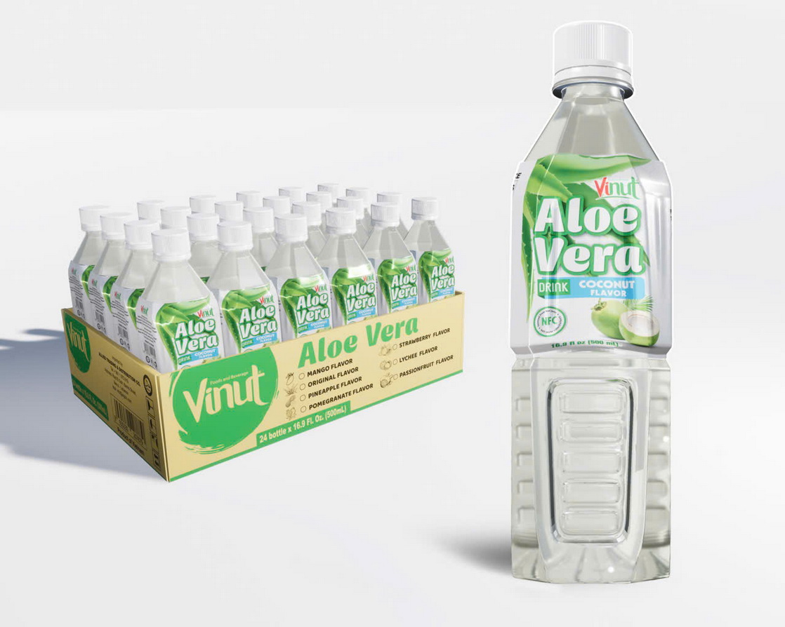 500ml VINUT Aloe Vera drink with Coconut flavor 500ml VINUT Aloe Vera drink with Coconut flavor - Image 1