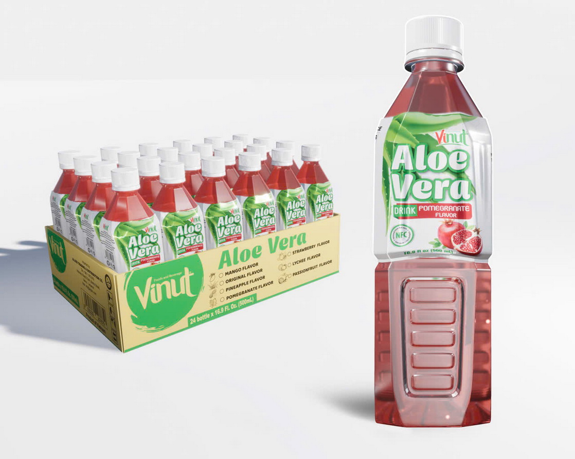 500ml VINUT Aloe Vera drink with Pemogranate flavor 500ml VINUT Aloe Vera drink with Pemogranate flavor - Image 1